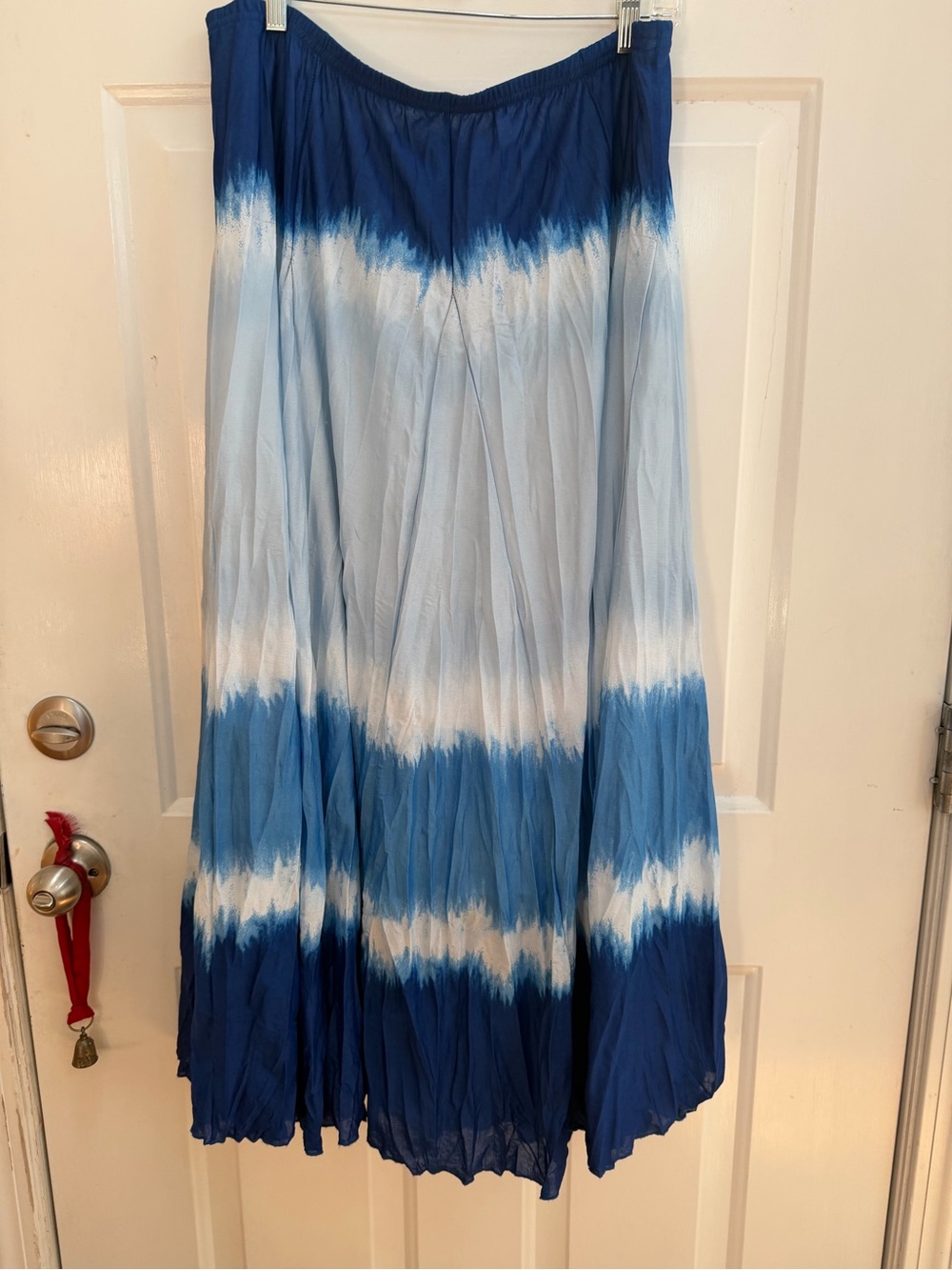 Zac & Rachel Blue and White Ombre Tie-Dye Maxi Skirt